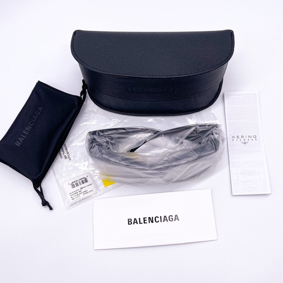 NEW BALENCIAGA BB0154S 001 UNISEX SUNGLASSES BALENCIAGA GOOGLES EYEWEAR - Picture 14 of 14